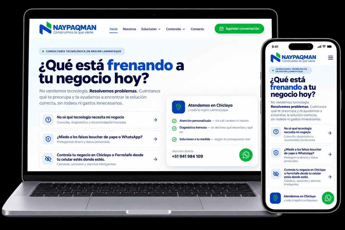 Dueño de negocio buscando su empresa en Google sin encontrarla