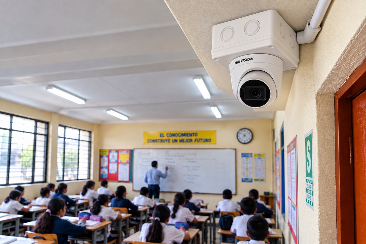 Instalación de cámaras IP en colegio